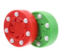 Ciieeo Discos de Hockey sobre Patines 2 Piezas, Pelota de Entrenamiento Profesional de Hockey en Línea, Material PP Resistente, Liviano y Deslizable para Uso en Color Aleatorio