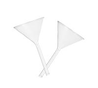 Ciieeo Embudo de Laboratorio Triangular de Vidrio 100 Mm Cuello Corto 2 Unidades Reutilizable Lavable para Química Analítica y Experimentos Científicos