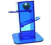 Ciieeo Entrenador de Inteligencia para Loros y Periquitos Juguete Interactivo de Búsqueda de Alimento Campana Torre Desmontable Azul para Desarrollo Mental y Entretenimiento de Aves