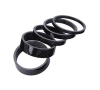 Ciieeo Espaciadores de Horquilla de Dirección para Bicicleta de Fibra de Carbono, Juego de 5 Piezas (1 de 3mm, 2 de 5mm, 2 de 10mm), Anillos de Arandela para Manillar, Accesorios