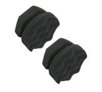 Ciieeo Esponjas para Cera de Coche 2 Pcs Tamaño Pequeño Diseño Ondulado Alta Densidad Negro para Pulimento y Encerado de Neumáticos Uso Automotor Profesionales