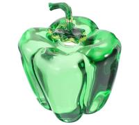 Ciieeo Estatua De Cristal Falso: Estatuilla De Pimiento, Figuritas De Frutas, Adorno De Figuras Para Pastel, Vaso Familiar y Oficina