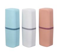 Ciieeo Estuche de 3 Piezas para cepillos de Dientes: Estuche portátil para Guardar Cepillo y Pasta Dental. Ideal para Viajes, Camping, Gimnasio, Escuela y campamentos.