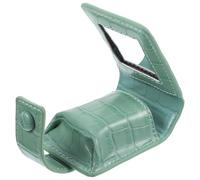 Ciieeo Estuche para Lápiz Labial con Espejo Pequeño y Portátil Que Guarda Tres Pintalabios Bolsa de Maquillaje Verde de PU con Estilo Elegante y Creativo para Viaje