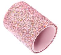 Ciieeo Estuche Pequeño para Brochas de Maquillaje Portátil, Cubo Organizador de Herramientas de Maquillaje Plástico Purpurina Rosa, Soporte para Guardar Pinceles y Lápices Delineadores,