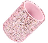 Ciieeo Estuche Portátil para Brochas de Maquillaje Brillantina, Caja Organizadora Pequeña de Plástico Rosa, Cubo Decorativo para Guardar Herramientas de Maquillaje, Adecuado para Viaje