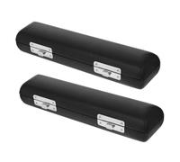 Ciieeo Estuche Rígido Adecuado para Enseñanza y Presentaciones que la Fricción Organizador de Instrumentos de 16 Agujeros en Madera y Pu Negro que la Fricción Pack de 2 Unidades para Piccolo