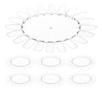 Ciieeo Expositor de Colores para Esmaltes de Uñas Acrílicos, 10 Ruedas de Práctica de Manicura, Soporte Transparente Redondo para Tabla de Colores para Uso Doméstico en Salones.