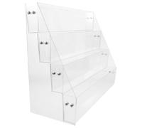 Ciieeo Expositor Estructura de en de Acrílico Tarjetas Transparente Coleccionables Escalonada de 4 Niveles Organización para Oficinas y Tiendas