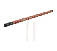 Ciieeo Flauta de Bambú Tradicional para Principiantes Membrana Ajustable y Diseño Portátil, Instrumento Musical Chino Apariencia Sencilla y Accesorios Incluidos