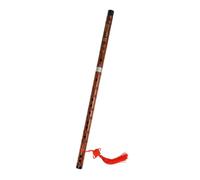 Ciieeo Flauta de Bambú Tradicional para Principiantes Tono D Instrumento Musical Chino Educativo de Madera Resistente Color Rojo Caoba Ligera y Portátil con Caja de Almacenamiento