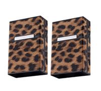 Ciieeo Funda Protectora para Cigarrillos Estampado de Leopardo para 20 Unidades Funda Portátil Tipo Concha Cierre Magnético Ligera y Compatible Pitilleras Convencionales Uso
