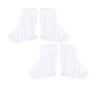 Ciieeo Fundas para Patines Blancas L, Cubrezapatillas Elásticas De Tela, Protectores Portátiles para Botas Cómodas, 2 Pares, para Patinaje sobre Hielo y Hockey En Exteriores