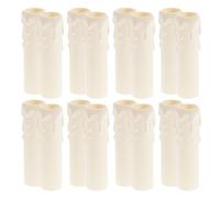 Ciieeo Fundas para Portalámparas de Lámpara de Araña de Plástico 25X100Mm Pack de 20 Piezas Cubiertas Prácticas para Candelabros Compatibles Casquillos Estándar Uso Decoración