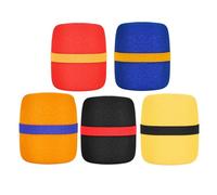 Ciieeo Fundas Protectoras para Micrófono de Esponja a Prueba de Viento, Paquete de 5 Unidades Multicolor, Accesorio Práctico para Micrófono de Mano en Entrevistas, Color Color Aleatorio