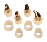 Ciieeo Fundas Protectoras para Uñas de Guzheng Ajustables, Silicona Flexible Color Piel, Tamaño Mediano para Mano Derecha, 8 Piezas 4 Uñas Extra, Accesorios para Tocar y Aprender Guzheng