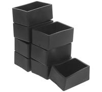 Ciieeo Fundas Rectangulares para Patas de Muebles Negras, Protectores Elásticos para Patas de Mesa y Sillas, Cubiertas 40x60mm, 8 Piezas, Uso Interior y Hogar