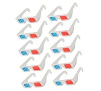 Ciieeo Gafas 3D de Papel Rojo y Azul Pack de 10 Unidades para Ver Películas 3D Casa Accesorios de Utilería para Cine y Festivales