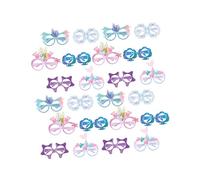 Ciieeo Gafas de Fiesta Sirena de Papel Accesorio Divertido para Pack 24 Unidades Temática Verano Playa y Cumpleaños Gafas Ligeras para Photocall y Decoración