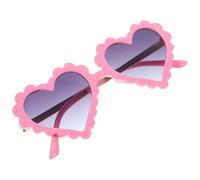 Ciieeo Gafas de Sol Diseño de Corazón, Estructura Resistente y Protección Anti-uv, Ideales para Fiesta y Viajes al Aire Libre, Lentes Rosas de PC