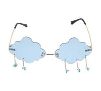 Ciieeo Gafas de Sol sin Marco Diseño de Nube Azul para Fiesta, Accesorio Creativo y Único de PC y Metal Estilo Divertido y Original