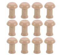 Ciieeo Ganchos de Madera Rústicos para Abrigos, 12 Piezas, Resistentes para Montaje en Pared, Ideales para Dormitorio y Baño, Acabado Beige