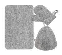 Ciieeo Gorro de Sauna Protector Capilar para Sauna de Fieltro 1 Set Gris Protección para Cabello y Manos Elegante y Cómodo