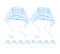 Ciieeo Gorros para Mechas y Tinte de Cabello Reutilizables, 10 Piezas, Color Azul, con Agujeros para Técnicas de Iluminación y Escarchado, Gorro Protector para Salón y Uso Casero