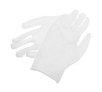 Ciieeo Guantes de Algodón Blanco para Protección de Joyas Guantes Reutilizables para Inspección y Manipulación de Arte Manoplas Cómodas y Lavables para Jardinería y Cuidado Delicado