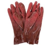 Ciieeo Guantes de Limpieza de Pvc Impermeables Antideslizantes para Lavar Platos Grandes, Resistentes Abrasión, Tamaño Mediano, Reutilizables para Fontanería y Alcantarillado, Protección