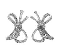 Ciieeo Hebillas Desmontables para Zapatos Mujer 2 Pcs, Clips de Tacón Lazo de Gemas de Imitación, Accesorios Joya para Tacones Altos en Bodas y Fiestas