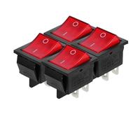 Ciieeo Interruptor de Palanca para Generador de Gasolina 2-3Kw y 5-8Kw 4 Pines 4 Unidades Interruptor Manual de Paro Duradero Aislamiento Resistente al Calor Compatible Motores y