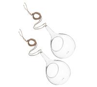 Ciieeo Jarrón Hidropónico Colgante de Vidrio Cónico 2 Piezas, Maceta Decorativa para Bonsái, Jardinera para Plantas de Interior, Terrario para Decoración y Cuidado del Hogar