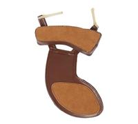 Ciieeo Juego 2 Piezas de Cojines de Hombro y Mentonera para Violín 3/4-4/4 de Piel de Oveja Color Café, Accesorios de Soporte Ergonómico para Músicos, Instrumento Musical Cómodo