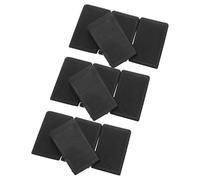 Ciieeo Juego de 12 Calzas Niveladoras Negras para Muebles Grandes, Cuñas de Plástico Resistente para Patas de Mesa, Sofá y Gabinete, Protectores Antideslizantes para Uso en Eventos