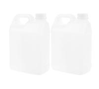 Ciieeo Juego de 2 Jarras de Plástico Blanco de 2l con Asa y Tapa Hermética, Envases Reutilizables Versátiles y Fáciles de Limpiar para Almacenar Líquidos en Uso Comercial