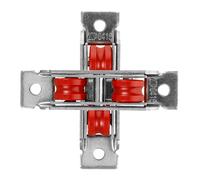 Ciieeo Juego de 2 Rodillos Silenciosos de Nylon y Acero Inoxidable para Puertas Correderas de Armarios, Kit de Ruedas Cojinetes para Ventanas y Uso Doméstico