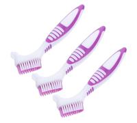 Ciieeo Juego de 3 Cepillos Morados para Limpieza de Caparazón de Tortugas Acuáticas Mango Ergonómico Diseño Compacto y Cerdas para Eliminar Barro y Suciedad Suministros para Reptiles