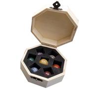 Ciieeo Juego de 7 Piedras de Cristal Redondas Decorativas Bolas de Cristal Multifunción para Decoración del Hogar Artesanía Ornamental Portátil Colección de Piedras Delicadas para