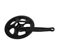 Ciieeo Juego de Bielas Negro Acero al Carbono Plato de 36 Dientes Cubierta Doble de Cadena Instalación Fácil para Bicicleta Sola Velocidad para Bicicleta de Carretera y Piñón Fijo