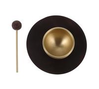 Ciieeo Juego de Cuenco Tibetano de Meditación Mini de Latón con Mazo y Base, Cuencos Cantores para Yoga, Relajación y Terapia de Sonido Portátil, Adecuado para Mindfulness y Chakras