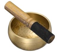 Ciieeo Juego de Cuencos Cantores de Cobre y Madera para Meditación y Yoga, Ligero y Portátil, Adecuado para Habitación y Cocina