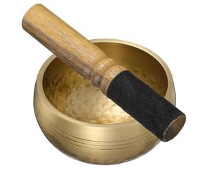 Ciieeo Juego de Cuencos Cantores de Cobre y Madera para Meditación y Yoga, Ligero y Portátil, Adecuado para Habitación y Cocina