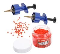 Ciieeo Juego de Pinzas para Gusanos Rojos de Pesca Clip Elástico Azul 2 Piezas y Bandas Elásticas 1,5 X 3 para Atar Cebos, Herramienta Práctica para Aparejos de Pesca al Aire Libre