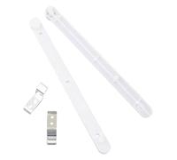 Ciieeo Juego de Rieles Laterales para Puerta Abatible Oculta de Gabinete, Correderas Plásticas Blancas para Armarios y Estanterías, Guía Estable y Silenciosa para Puertas Corredizas