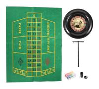 Ciieeo Juego de Rueda de Póquer Rusa Giratoria de 25 Cm Mesa y Accesorios de Plástico y Acero Inoxidable para Fiestas y Reuniones en Casa