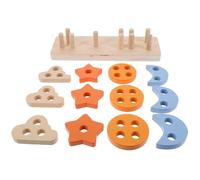 Ciieeo Juguete de Inteligencia para Loros Bloques de Madera Rompecabezas Rectangular Multicolor para Entrenamiento de Aves Pequeñas Juego Seguro para Jaula de Cacatúas y Periquitos