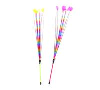 Ciieeo Juguete Interactivo para Gatos Plumas de Colores Surtidos 2 Unidades Accesorio para Gatos Activo y Enérgico Adecuado para Fortalecer Vínculo y Estimular Juego