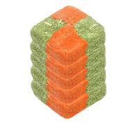 Ciieeo Juguetes Masticables para Dentición de Mascotas Pequeñas, Snacks Molares Naturales de Hierba Timotea y Polvo de Zanahoria, 5 Piezas, Aptos para Conejos, Hámsteres y Conejillos