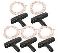 Ciieeo Kit de Cuerda de Tracción para Puerta de Garaje 1 Metro con Manija Resistente, 5 Piezas para Liberación de Emergencia, Compatible con Escaleras de Ático y Apertura de Garaje